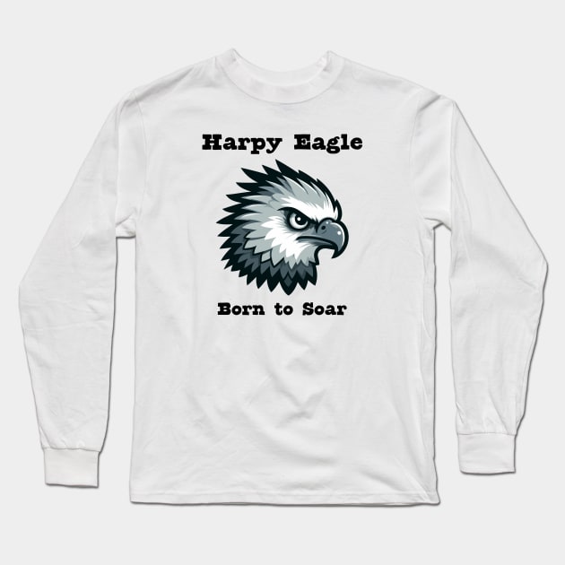 Harpy Eagle Long Sleeve T-Shirt by dinokate